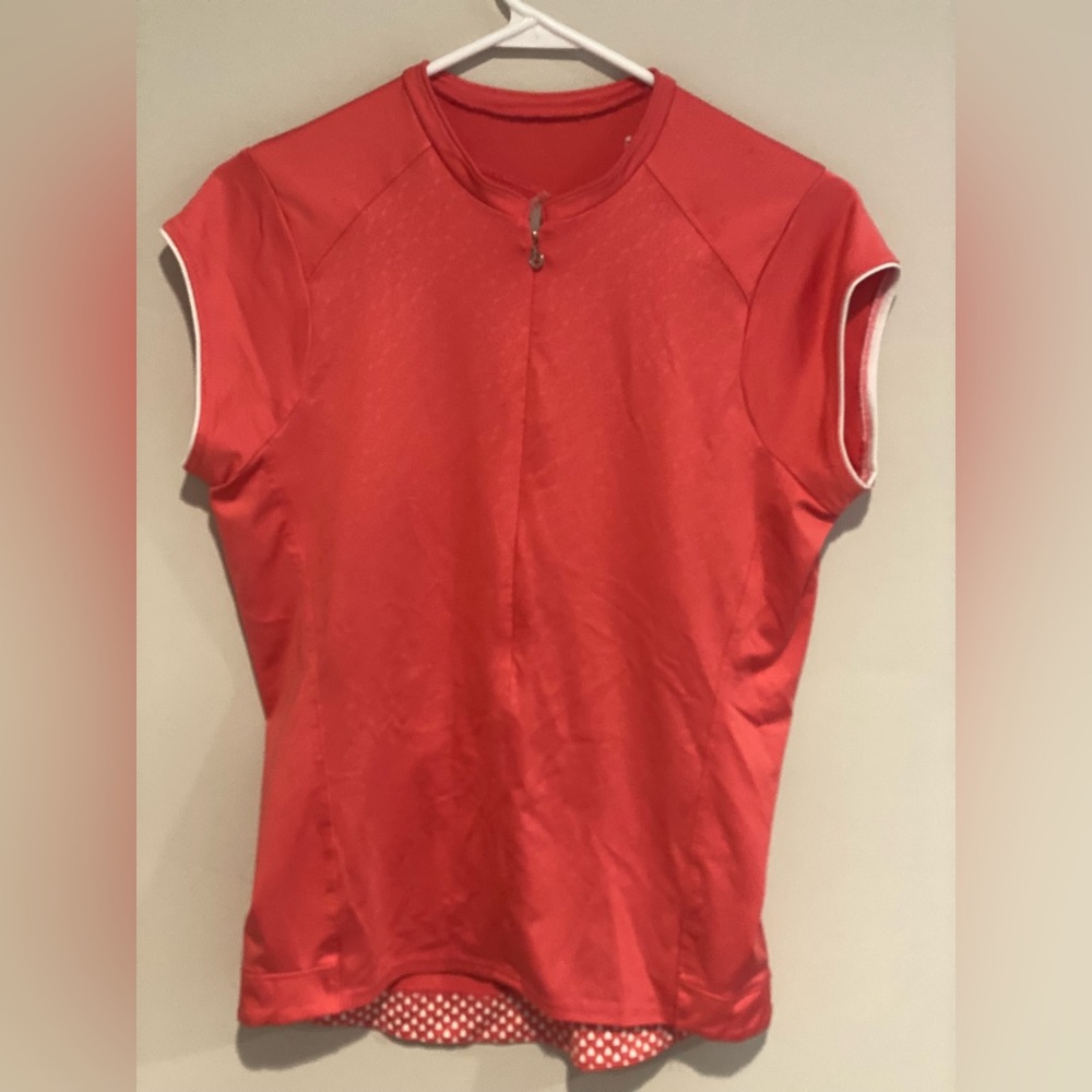 Bontrager Vella Women's Cycling Jersey Large. Short Sleeve Pink 3/4 zipper